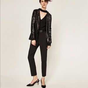 ZARA Basic Sequin Blazer